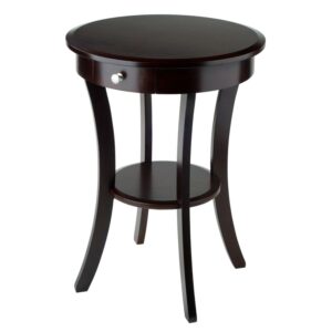 Winsome Wood Sasha Accent Table, Cappuccino Finish, Multiple Colors