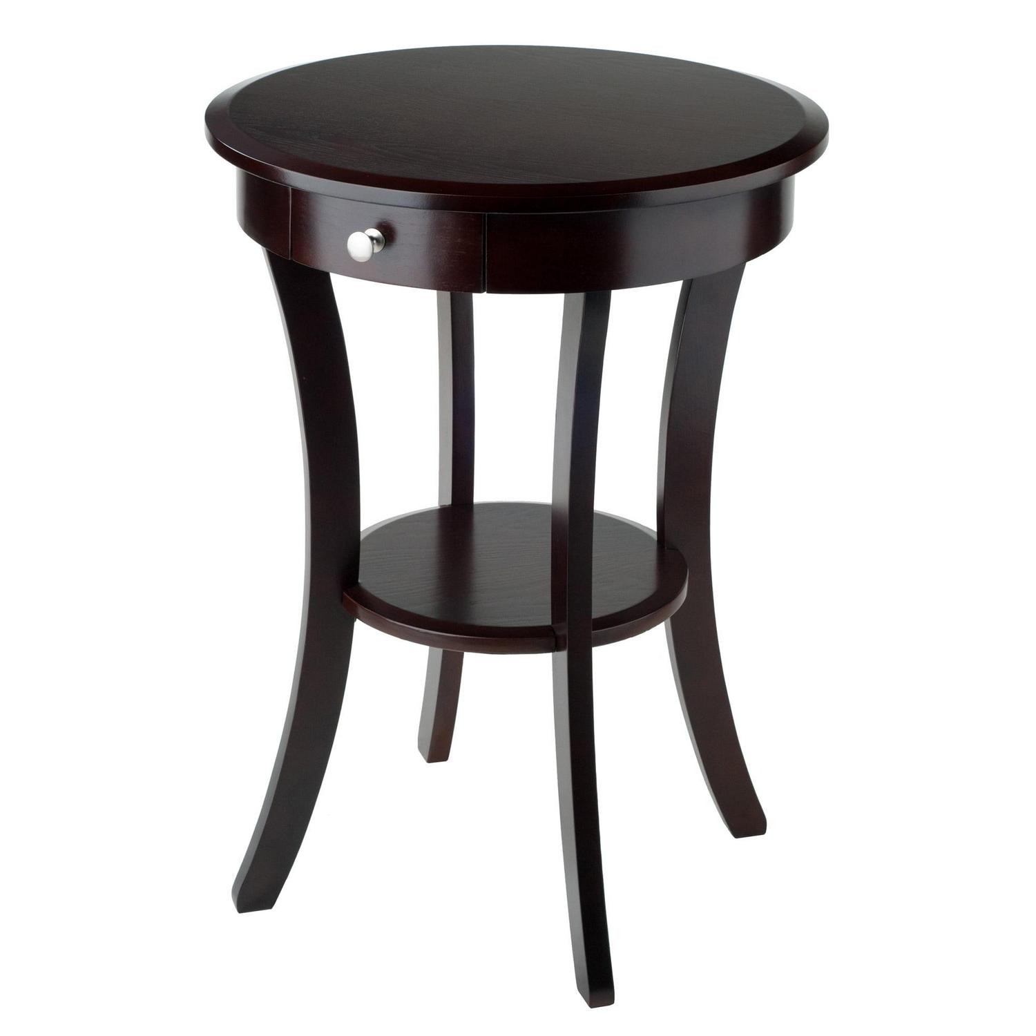 Winsome Wood Sasha Accent Table, Cappuccino Finish, Multiple Colors