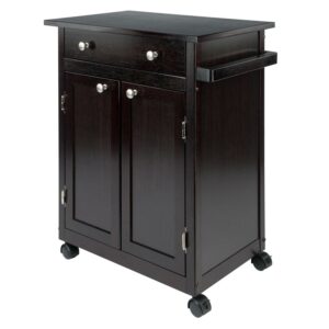 Winsome Savannah Kitchen Utility Cart, Espresso Finish
