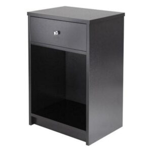 Winsome Wood Squamish Nightstand, Black Finish