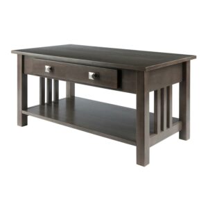 Winsome Wood Stafford Coffee Table, Oyster Gray