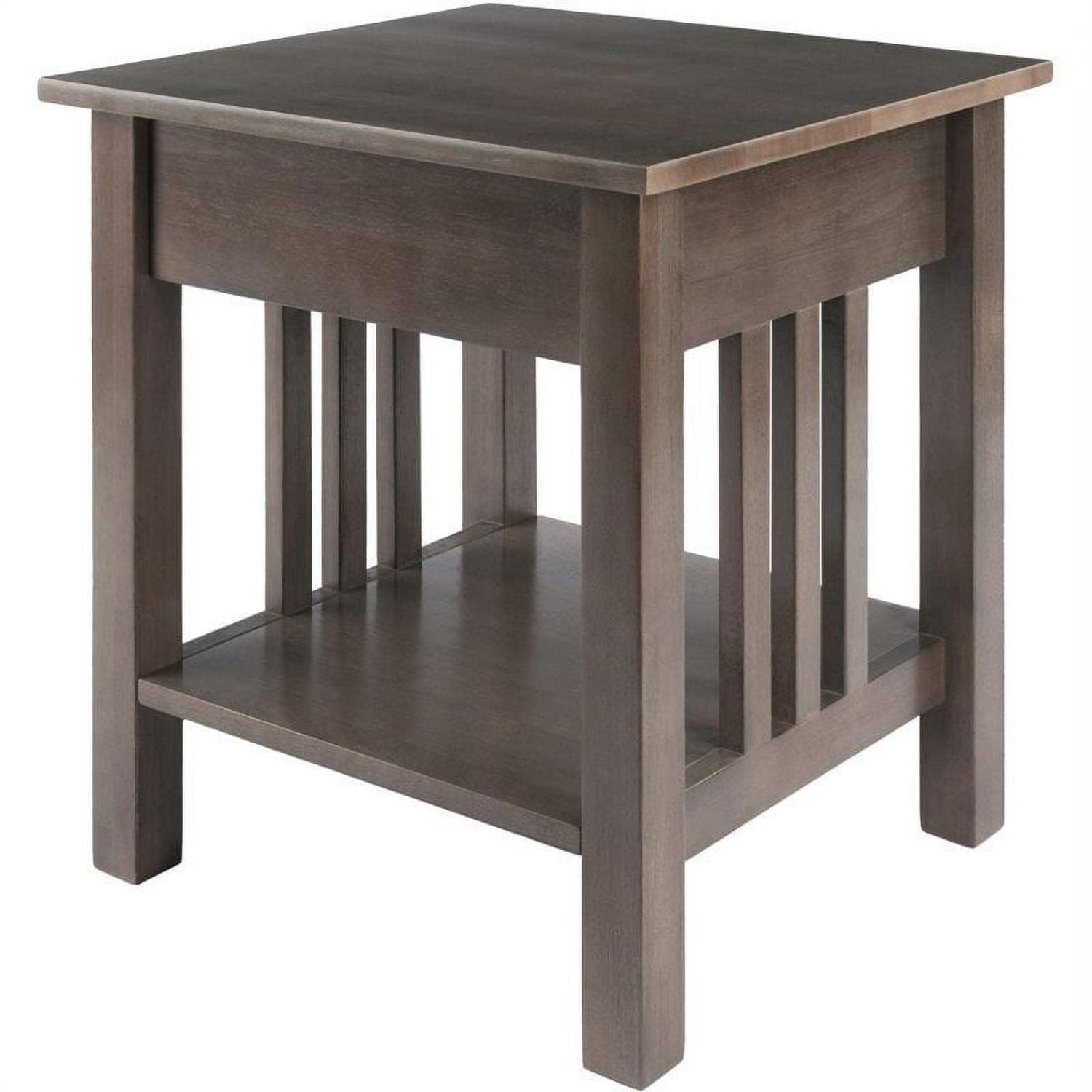 Winsome Wood Stafford End Table, Oyster Gray Finish - Image 6