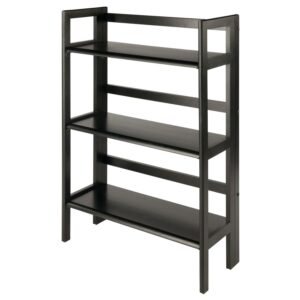 Winsome Wood Terry 3-Tier Foldable Shelf, Stackable, Black Finish