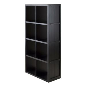 Winsome Wood Timothy 4x2 Storage Cube Shelf, Black Finish