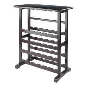 Winsome Vinny 24-Bottle Wine Rack, Espresso, Espresso Finish