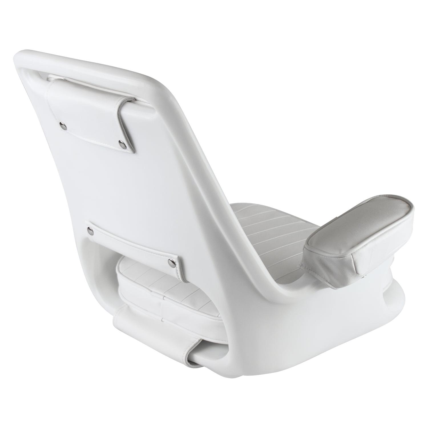 Wise White Removable Padded Armrests Fishing Boat Seat - Image 3