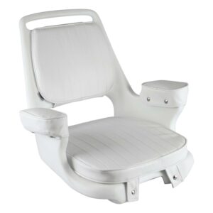 Wise White Removable Padded Armrests Fishing Boat Seat