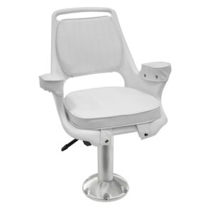 Wise 8WD1007-710 Captains Chair with 15" Fixed Height Pedestal and Seat Slide Combo