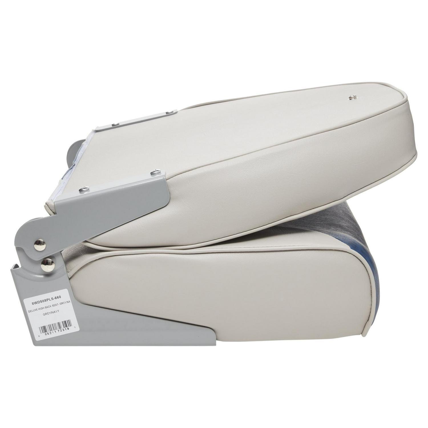 Wise Gray/Navy Weather-Resistant High Back Boat Seat - Image 3