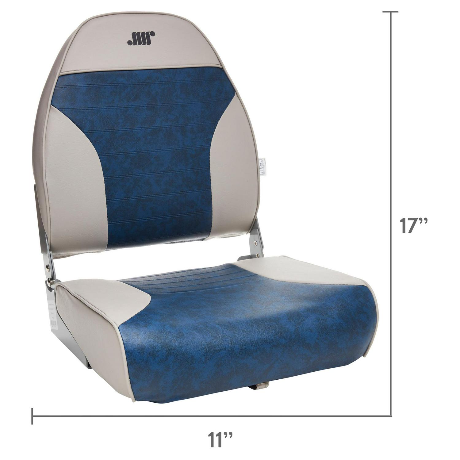 Wise Gray/Navy Weather-Resistant High Back Boat Seat - Image 5