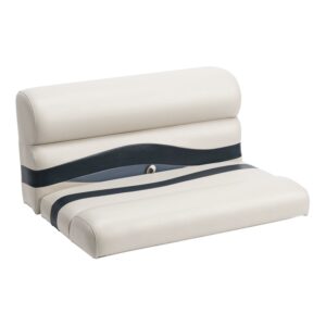 Wise BM1144-986 Premier Series Pontoon 36" Bench Cushion Set - Platinum / Spectra Navy / Cobalt