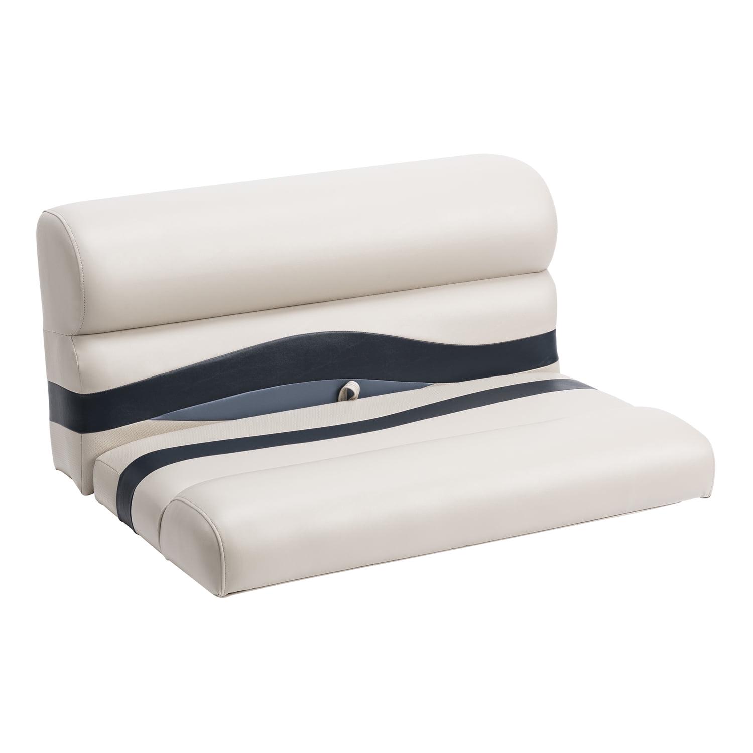 Wise BM1144-986 Premier Series Pontoon 36" Bench Cushion Set - Platinum / Spectra Navy / Cobalt