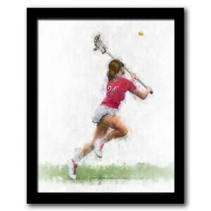 Women's Lacrosse Personalized Print