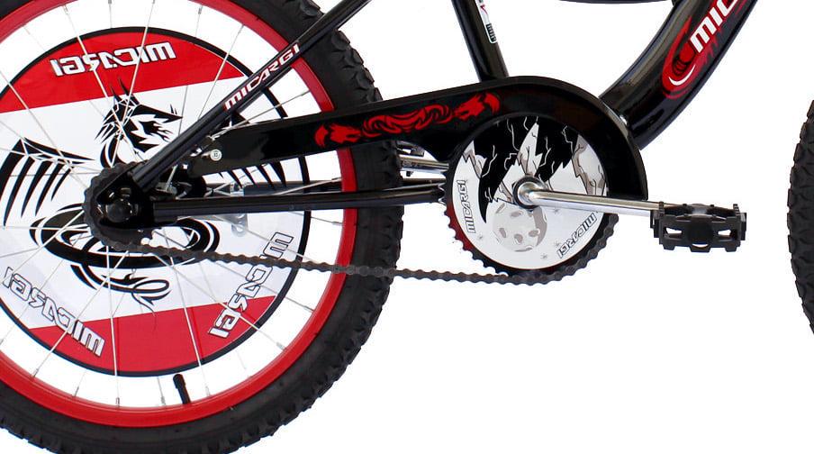 Wonder Wheels 20" BMX S-Type Frame Boy's Bicycle Coaster Brake One Piece Crank Chrome Rims Black Tire Kid's Bike - Black - Image 3