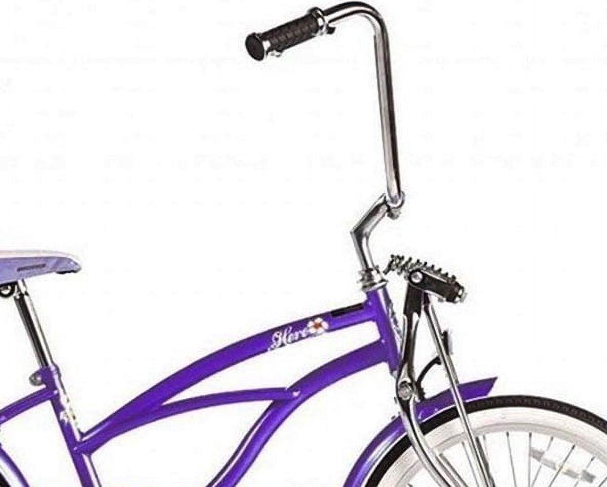 Wonder Wheels 20 In. Beach Cruiser Lowrider Coaster Brake Single Speed Bicycle, Bike With Banana Seat Stainless Steel Spokes One Piece Crank Alloy Rims 36 H - Purple - Image 4