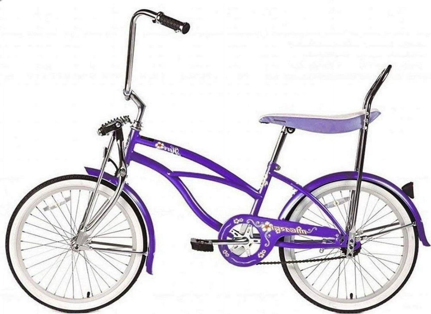 Wonder Wheels 20 In. Beach Cruiser Lowrider Coaster Brake Single Speed Bicycle, Bike With Banana Seat Stainless Steel Spokes One Piece Crank Alloy Rims 36 H - Purple - Image 5