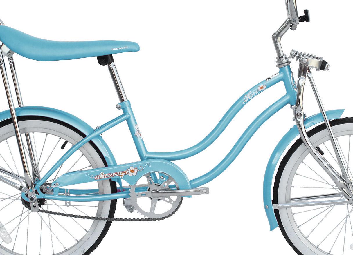 Wonder Wheels 20 Inch Women's Girls Beach Cruiser Lowrider Coaster Brake Single Speed Bicycle, Bike with Banana Seat Stainless Steel Spokes One Piece Crank Alloy Rims 36 H - Baby Blue - Image 2