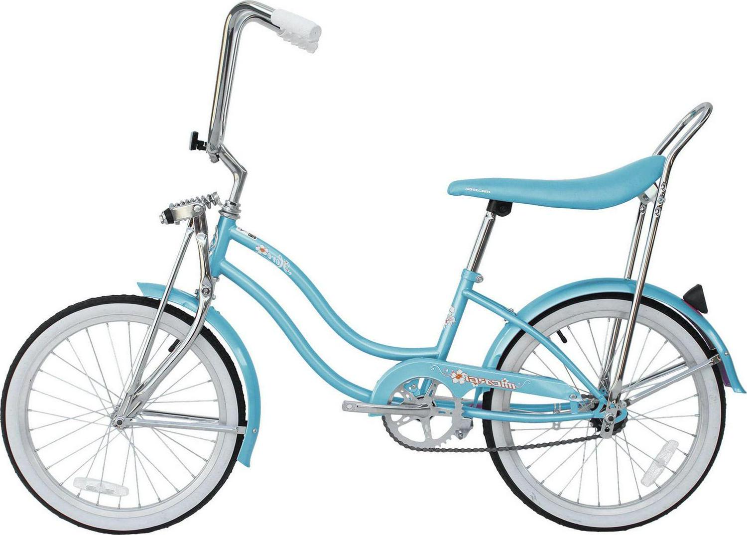 Wonder Wheels 20 Inch Women's Girls Beach Cruiser Lowrider Coaster Brake Single Speed Bicycle, Bike with Banana Seat Stainless Steel Spokes One Piece Crank Alloy Rims 36 H - Baby Blue - Image 4