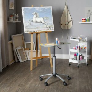 Wood Museum Art Display Easel for Artists and Galleries (60.25" Tall)
