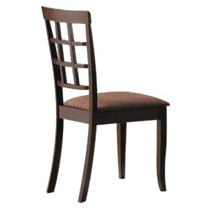 Acme Furniture Cardiff Wood Side Chair in Chocolate Espresso and Dark Brown MFB (Set of 2) - Indoor