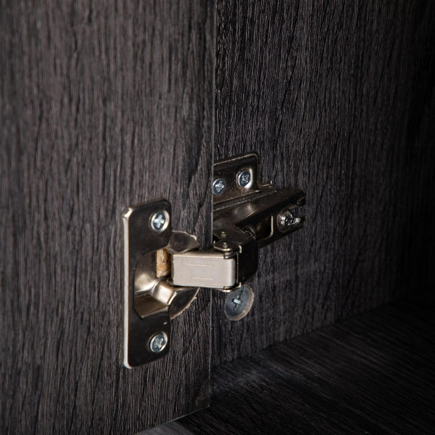 Wooden Bedside Table Nightstand, Bedroom Accent Side End Table Home Furniture with Storage Cabinet - Image 5