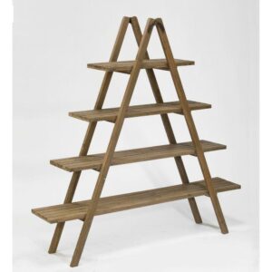 Tripar Adjustable 4 Shelves Wood Display Shelf, Natural