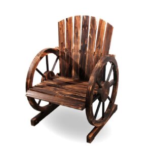 Backyard Expressions Wooden Adirondack Chairs, Brown