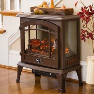 World Marketing Comfort Glow Sanibel 3-Sided Infrared Quartz Electric Stove, Bronze Finish EQS5147