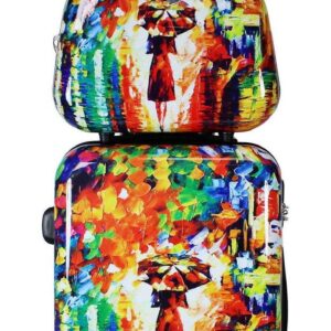 World Traveler 2-Piece Carry-On Hardside Spinner Luggage Set - Paris Nights