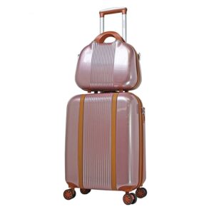 World Traveler Classique Hardside Lightweight Spinner 2-Piece Luggage Set - Rose Gold