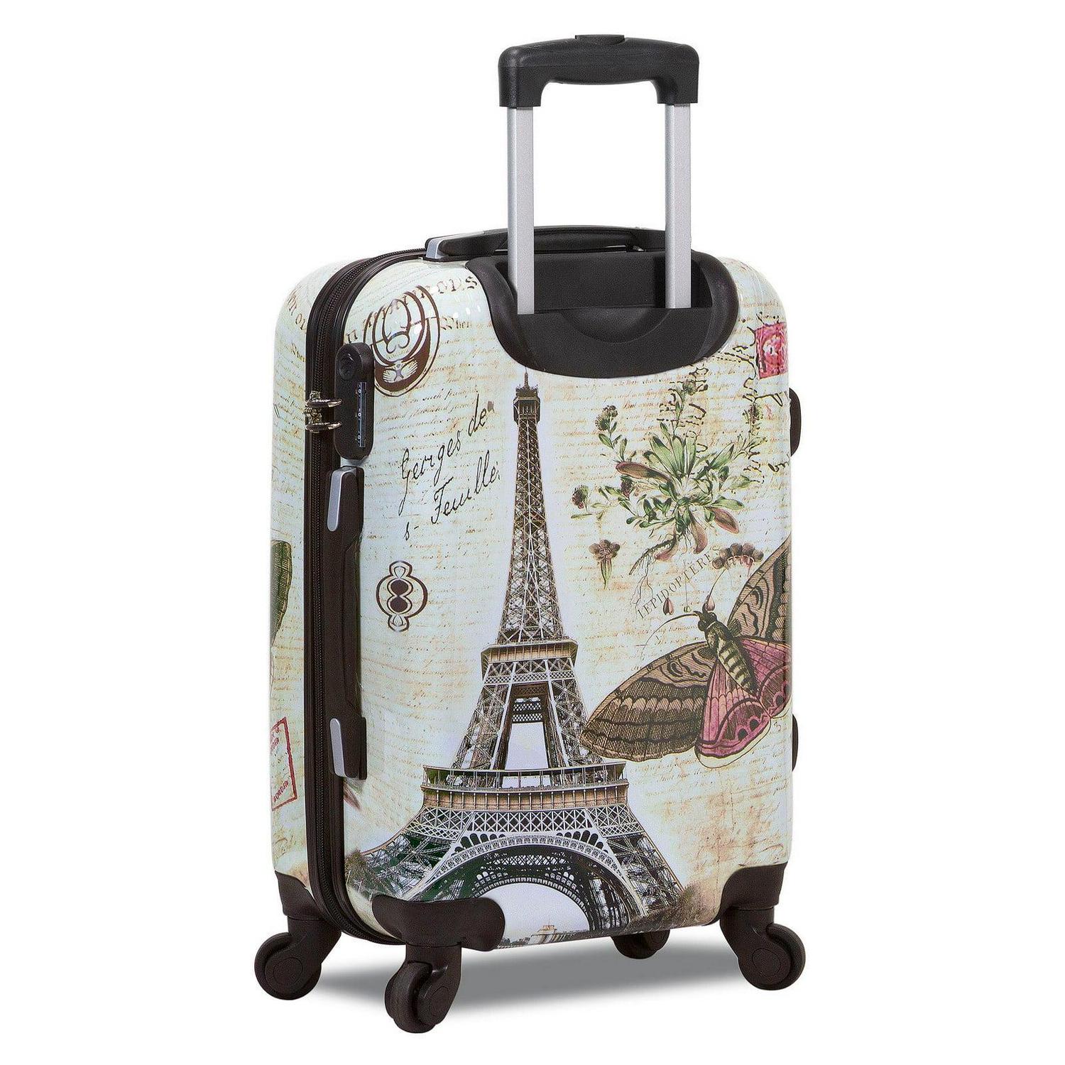 World Traveler Destinations 3-Piece Hardside Spinner Luggage Set - Paris - Image 3