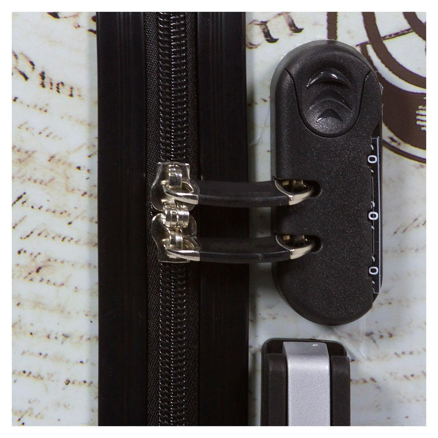 World Traveler Destinations 3-Piece Hardside Spinner Luggage Set - Paris - Image 4