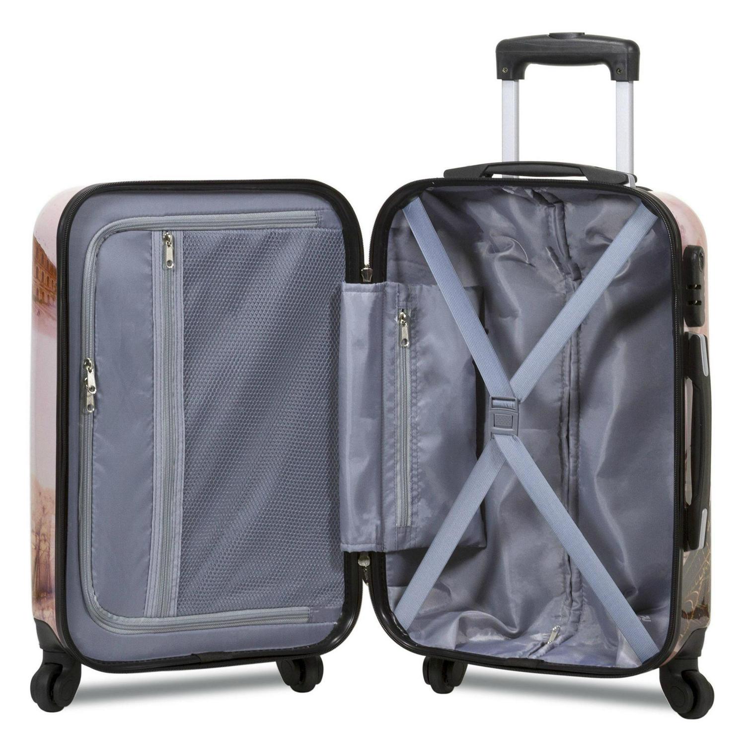 World Traveler Paris Collection Hardside 3-Piece Spinner Luggage Set - Image 2