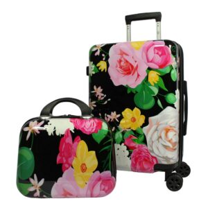 World 2" 2 Piece Traveler Hardside Carry-On Spinner Luggage Set, Multicolor