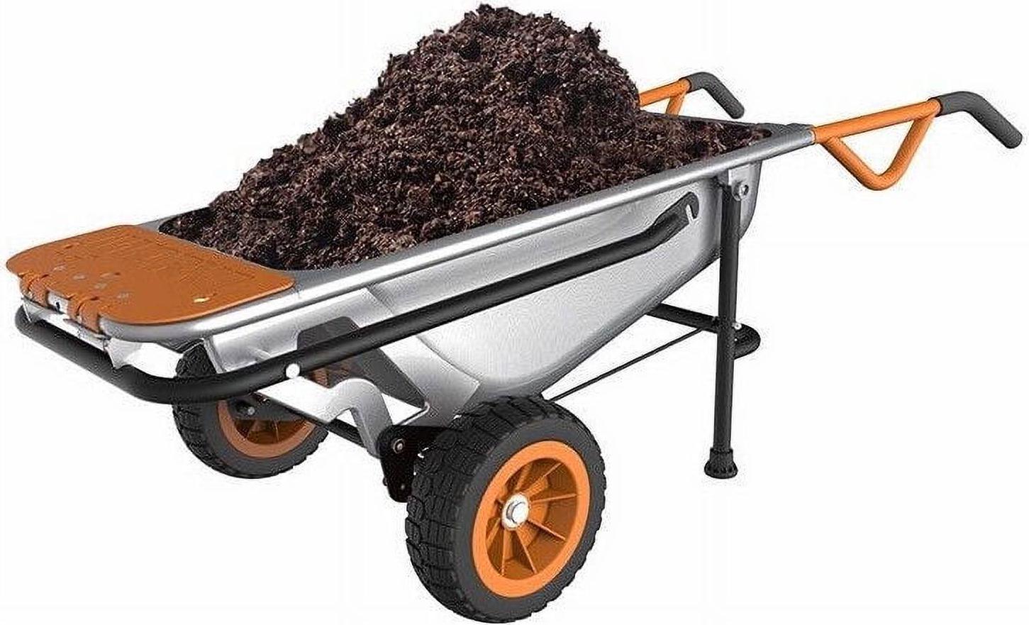 WORX WG050 Aerocart 8-In-1 Multifunction Wheelbarrow Dolly Cart Garden Carrier