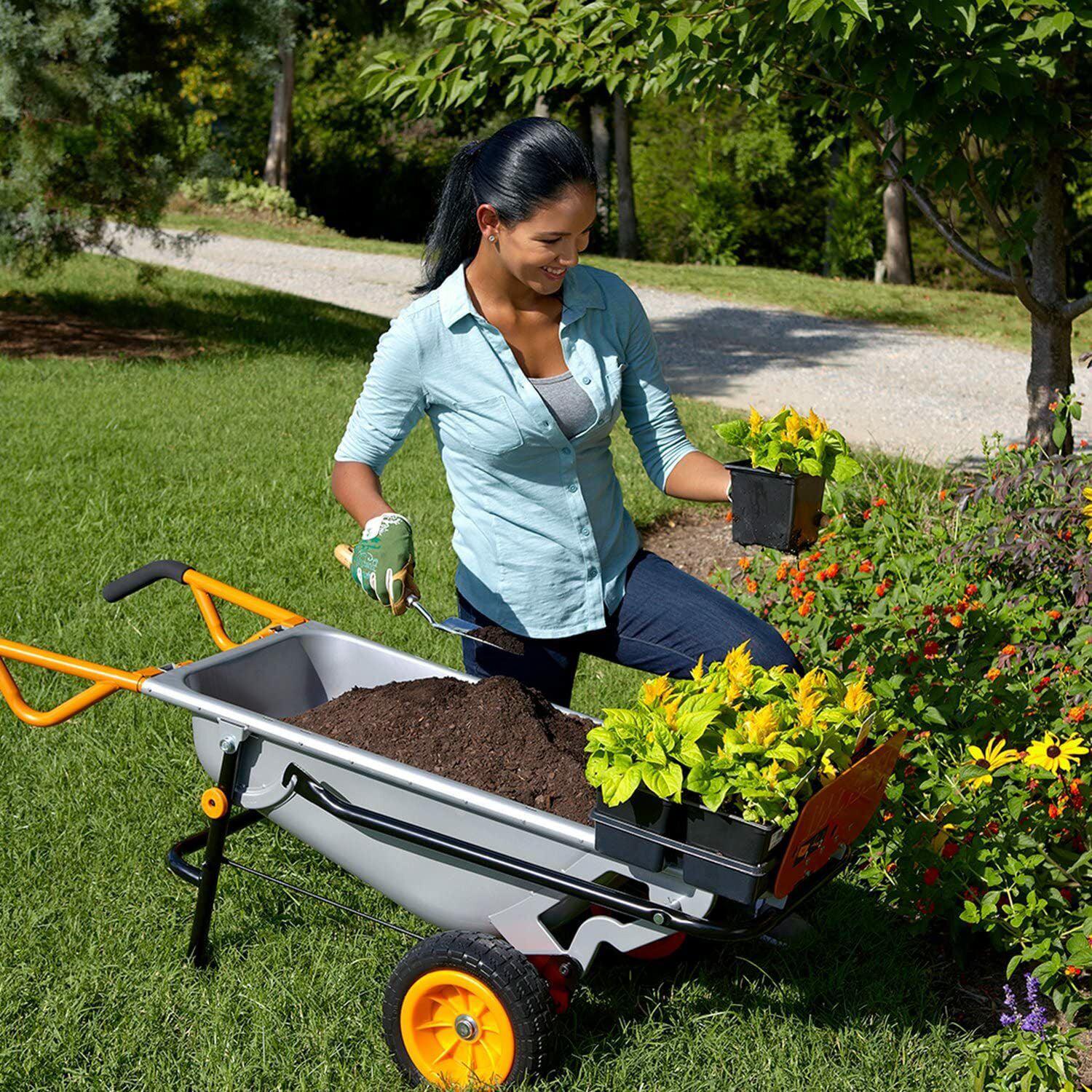 WORX WG050 Aerocart 8-In-1 Multifunction Wheelbarrow Dolly Cart Garden Carrier - Image 9