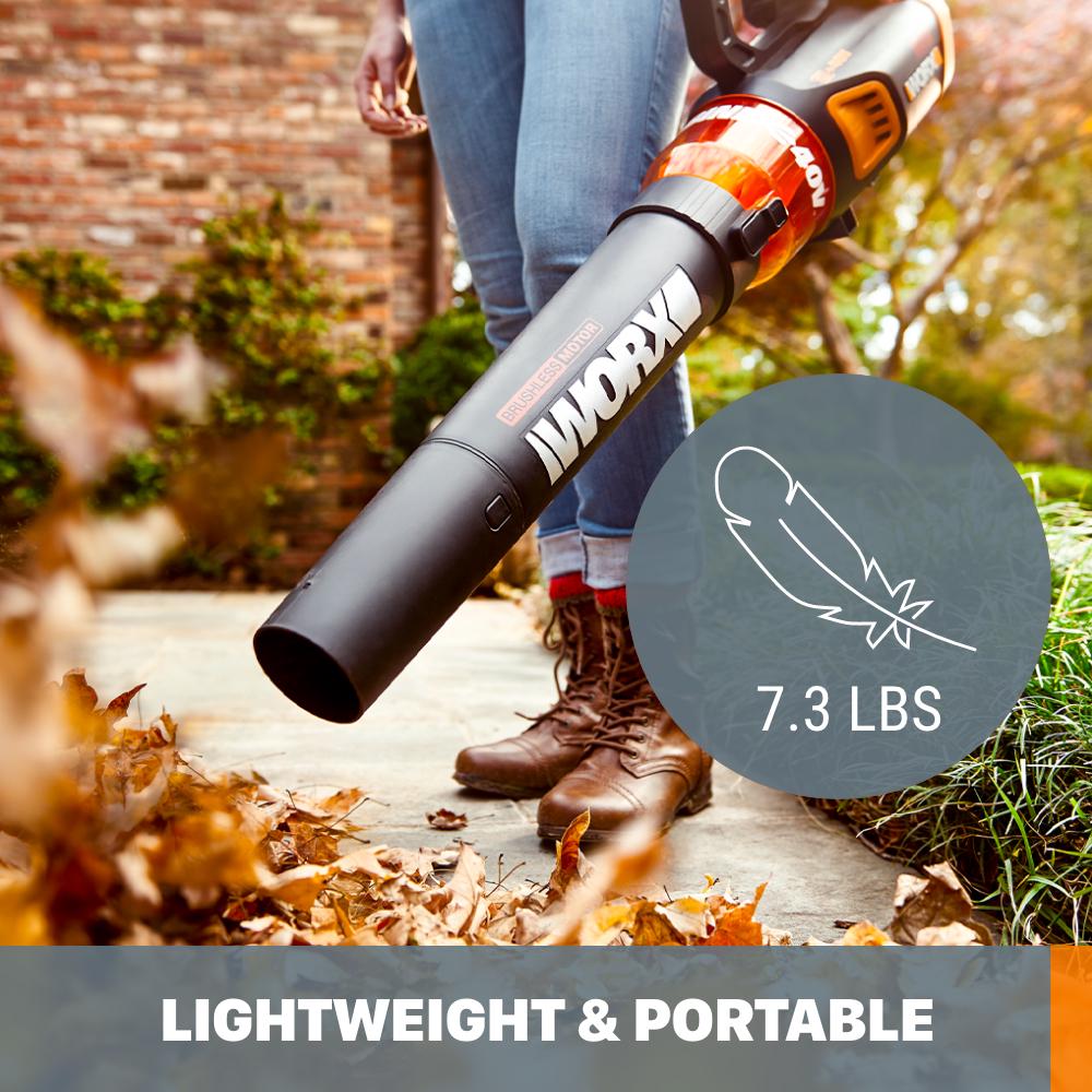 Worx WG584 40V Power Share TURBINE Cordless Leaf Blower with Brushless Motor - Image 5