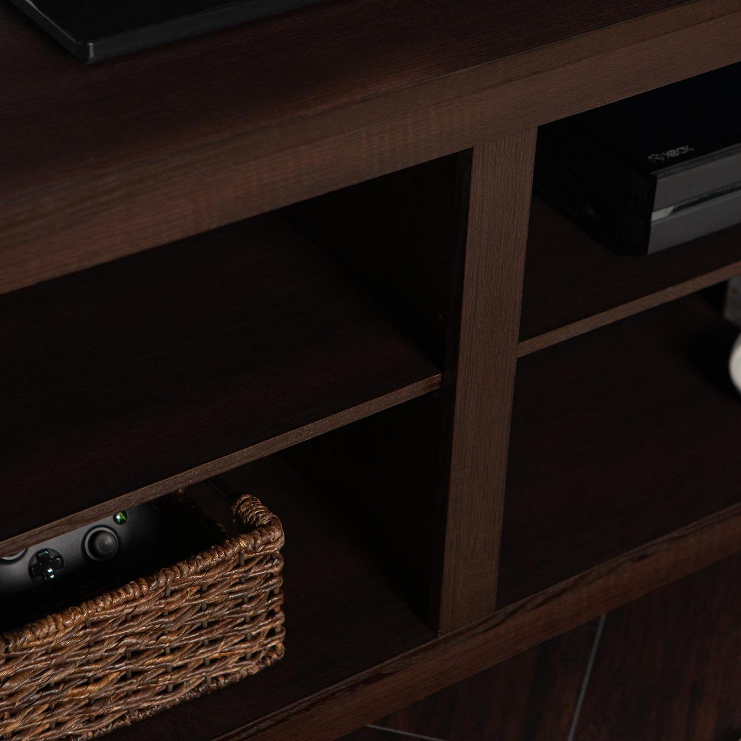 Woven Paths Farmhouse Corner TV Stand for TVs up to 65", Espresso - Image 7