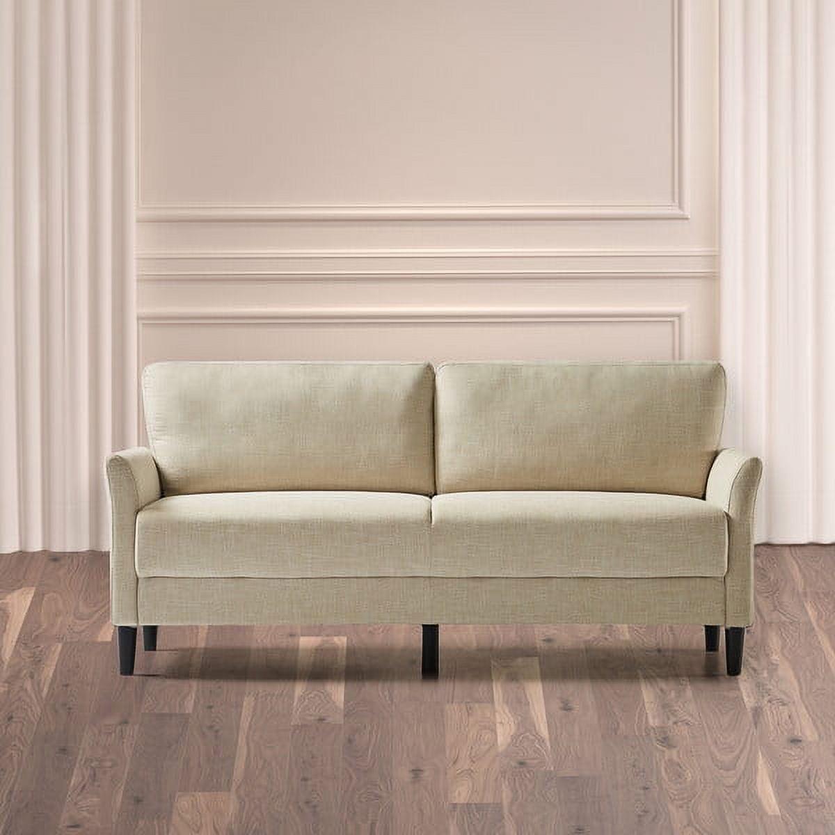 Woven Paths Jackie Fabric Indoor Sofa Couch, Beige - Image 3