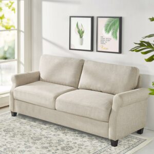 Woven Paths 77" Josh Sofa Couch, Beige Fabric