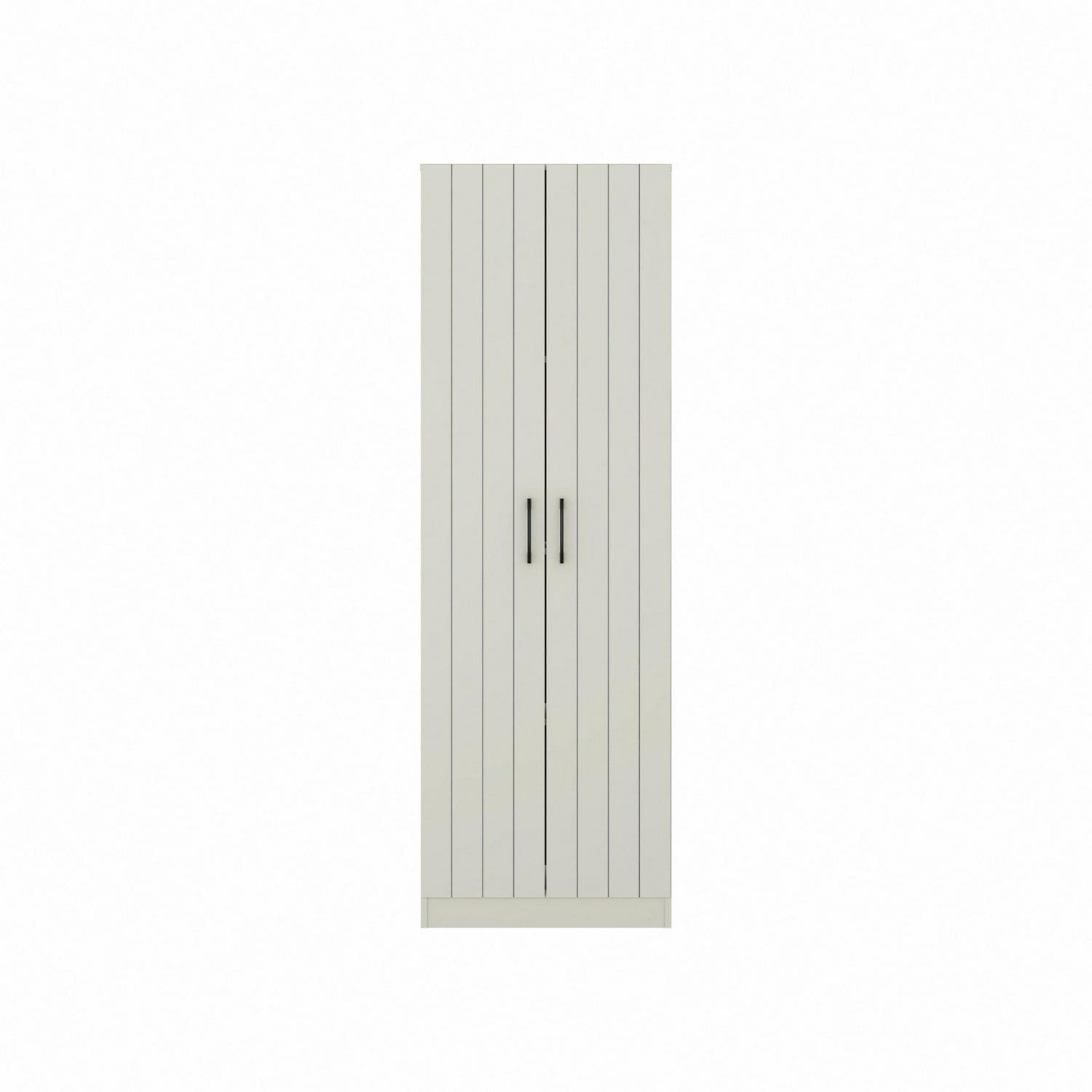 Woven Paths Lancaster Wood Kitchen Pantry with 2 Doors and 4 Shelves, Ivory - Image 2