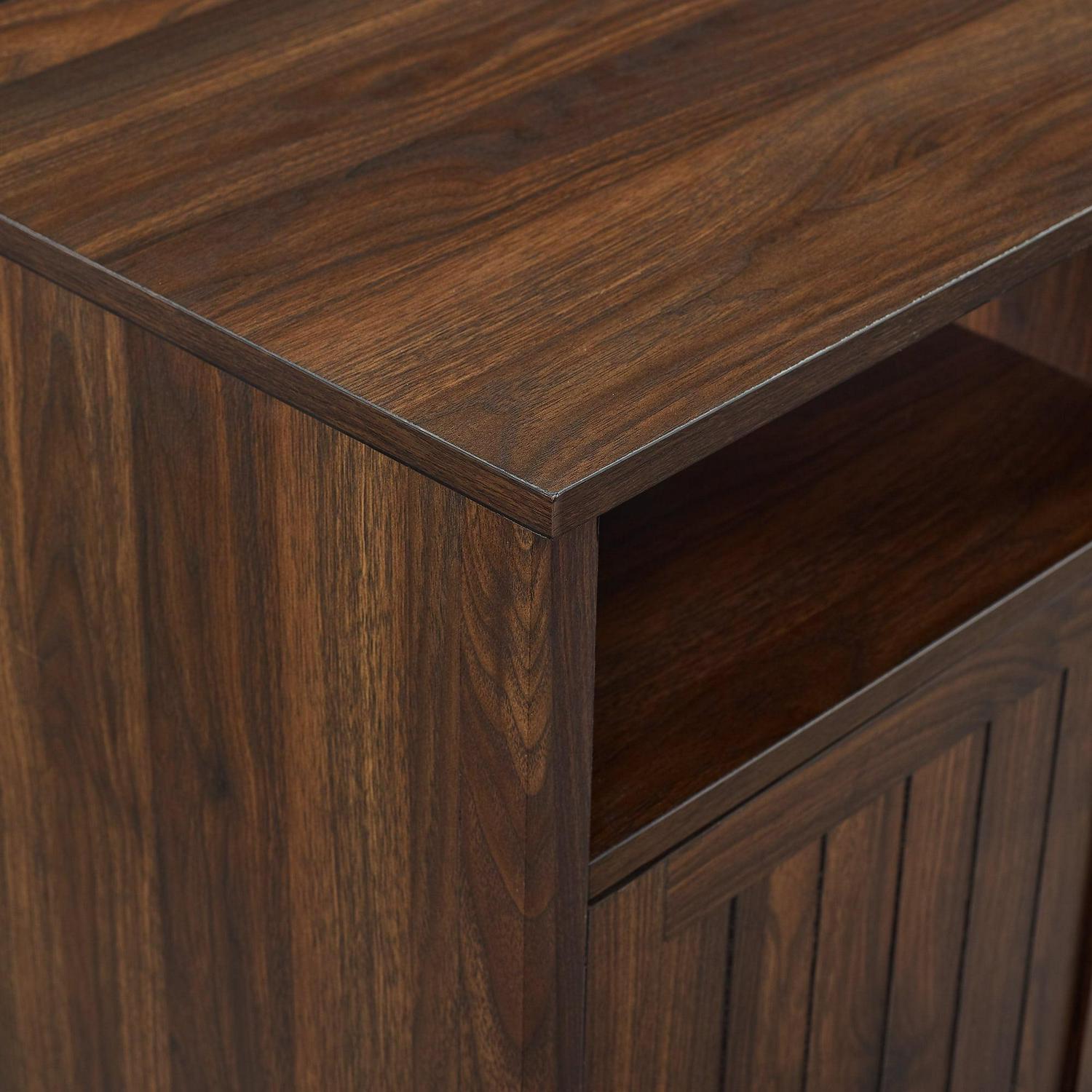 Walker Edison Modern Open Shelf End Table, Dark Walnut - Image 10