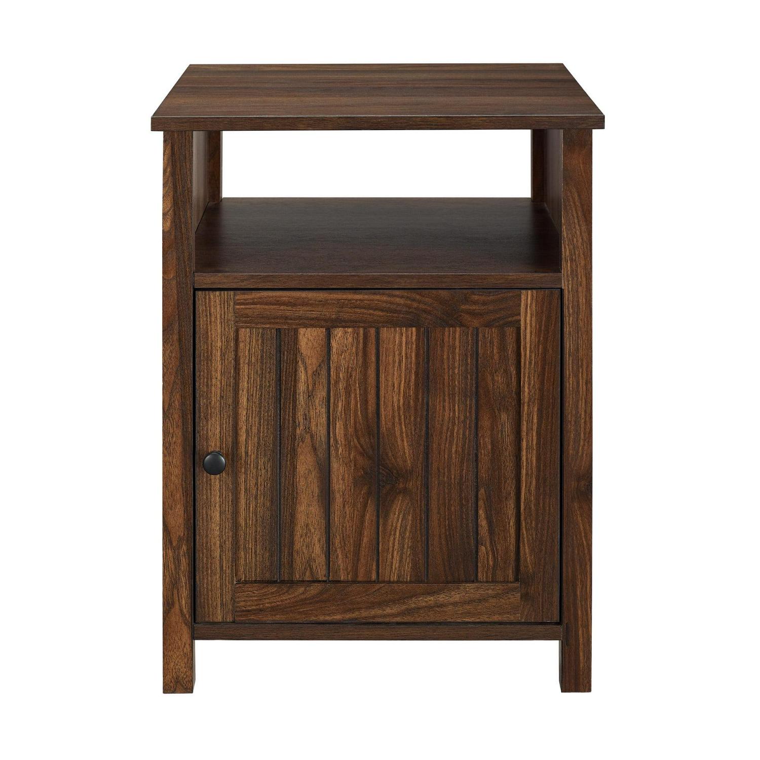 Walker Edison Modern Open Shelf End Table, Dark Walnut - Image 4