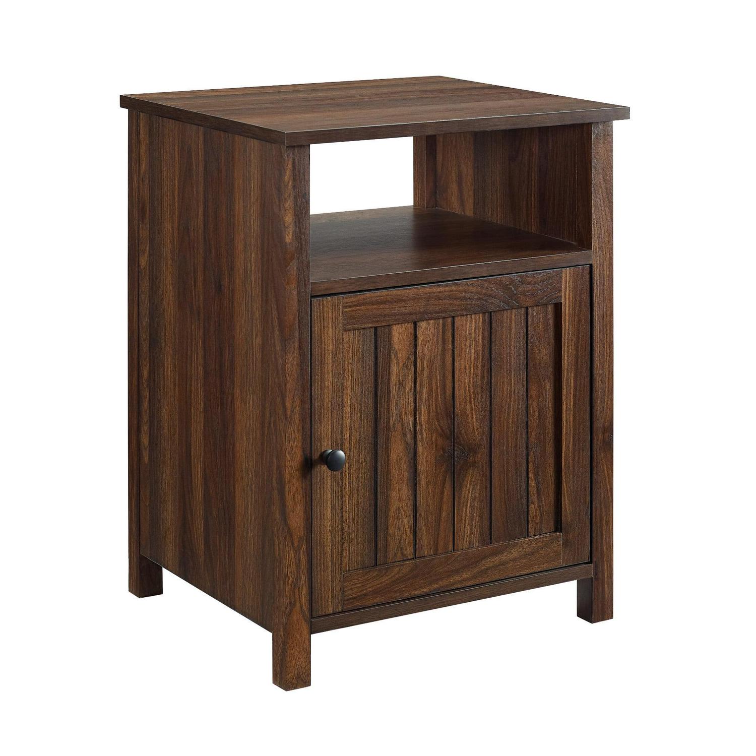 Walker Edison Modern Open Shelf End Table, Dark Walnut - Image 7