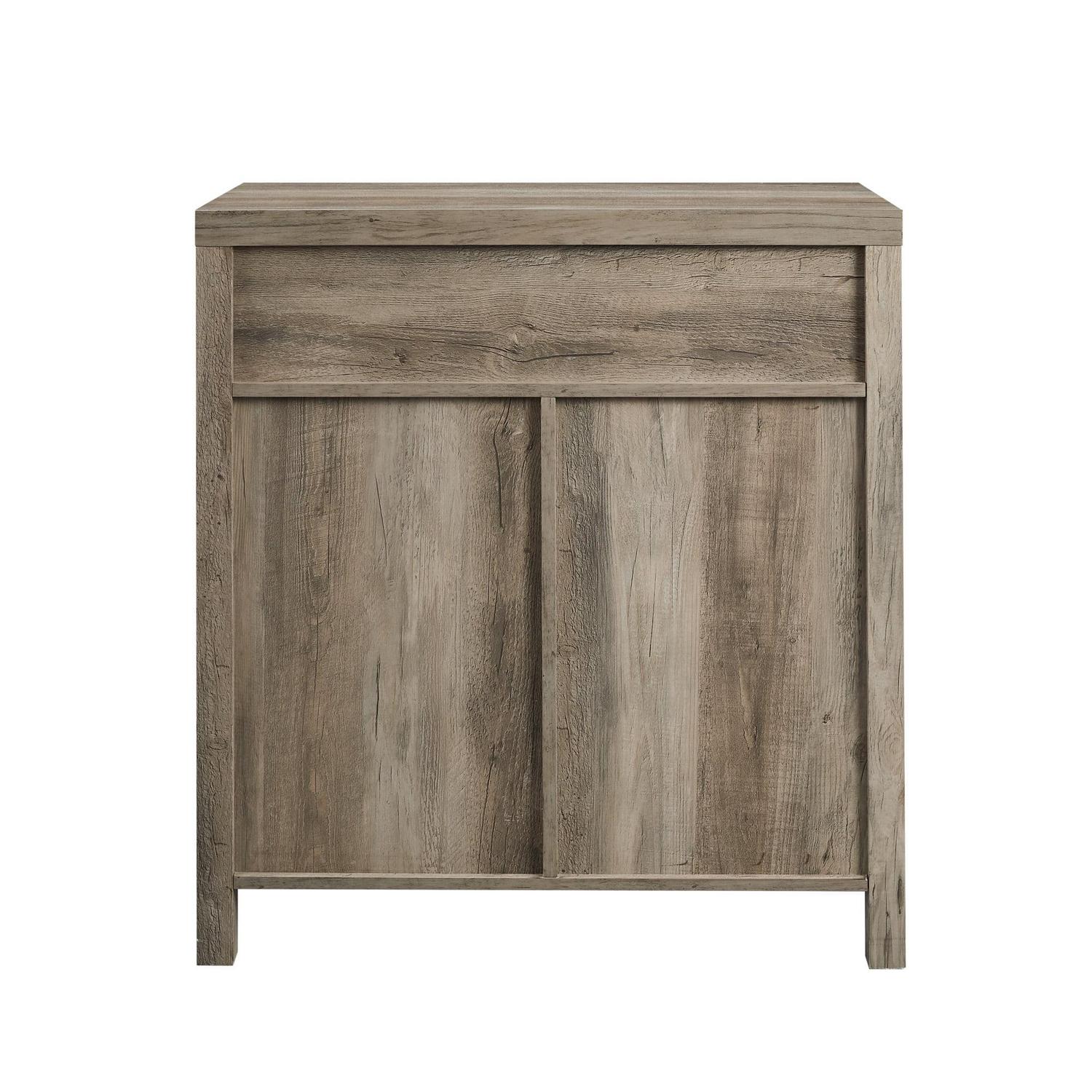 Walker Edison Sliding Barn Door Accent Cabinet, Grey Wash - Image 7