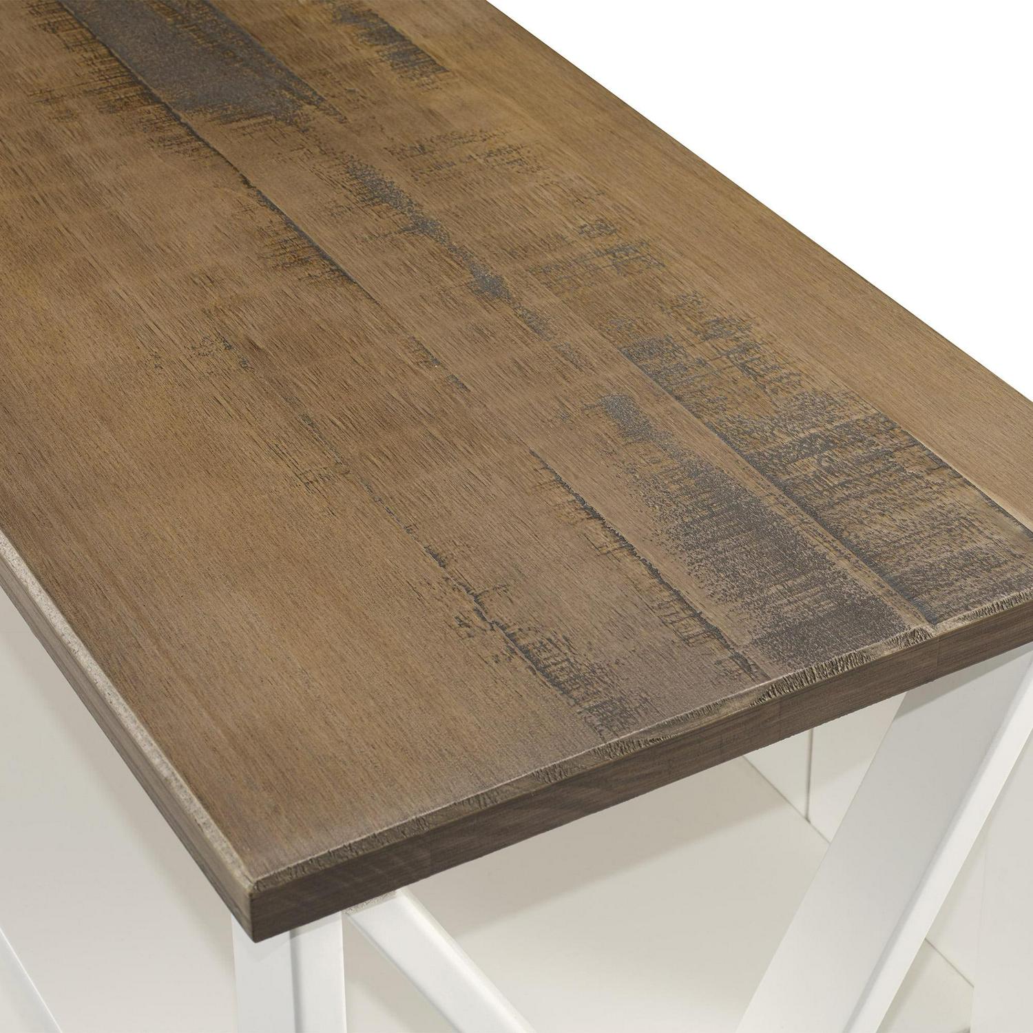 Walker Edison Modern Farmhouse Solid Wood Storage Console Table, White/Reclaimed Barnwood - Image 13