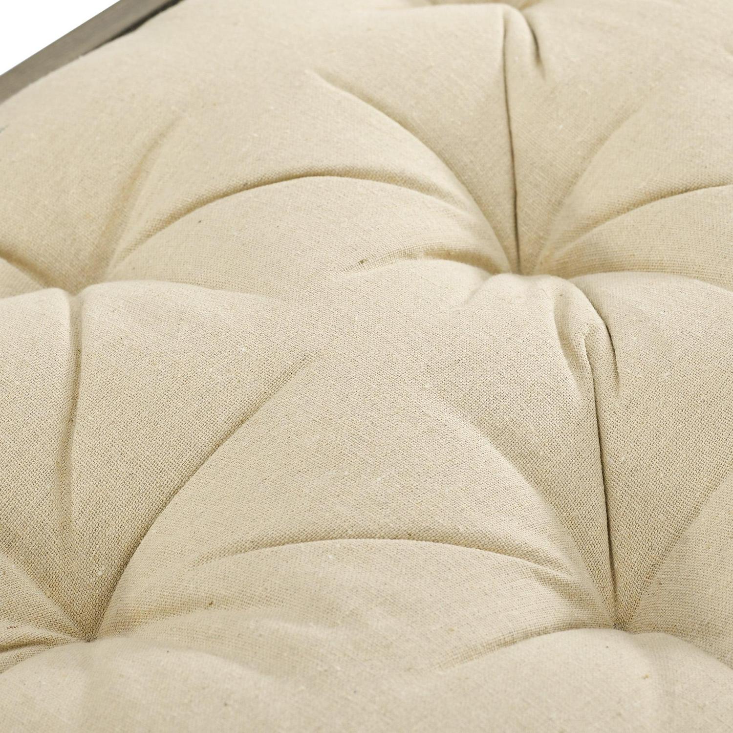 Walker Edison Storage & Tufted Bench, Grey Wash - Image 7