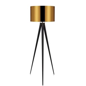 Teamson Home Romanza Tripod Floor Lamp with Gold Shade