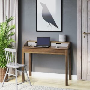 Twin Star Home Writing Desk with USB Charging Ports, 34 in. H