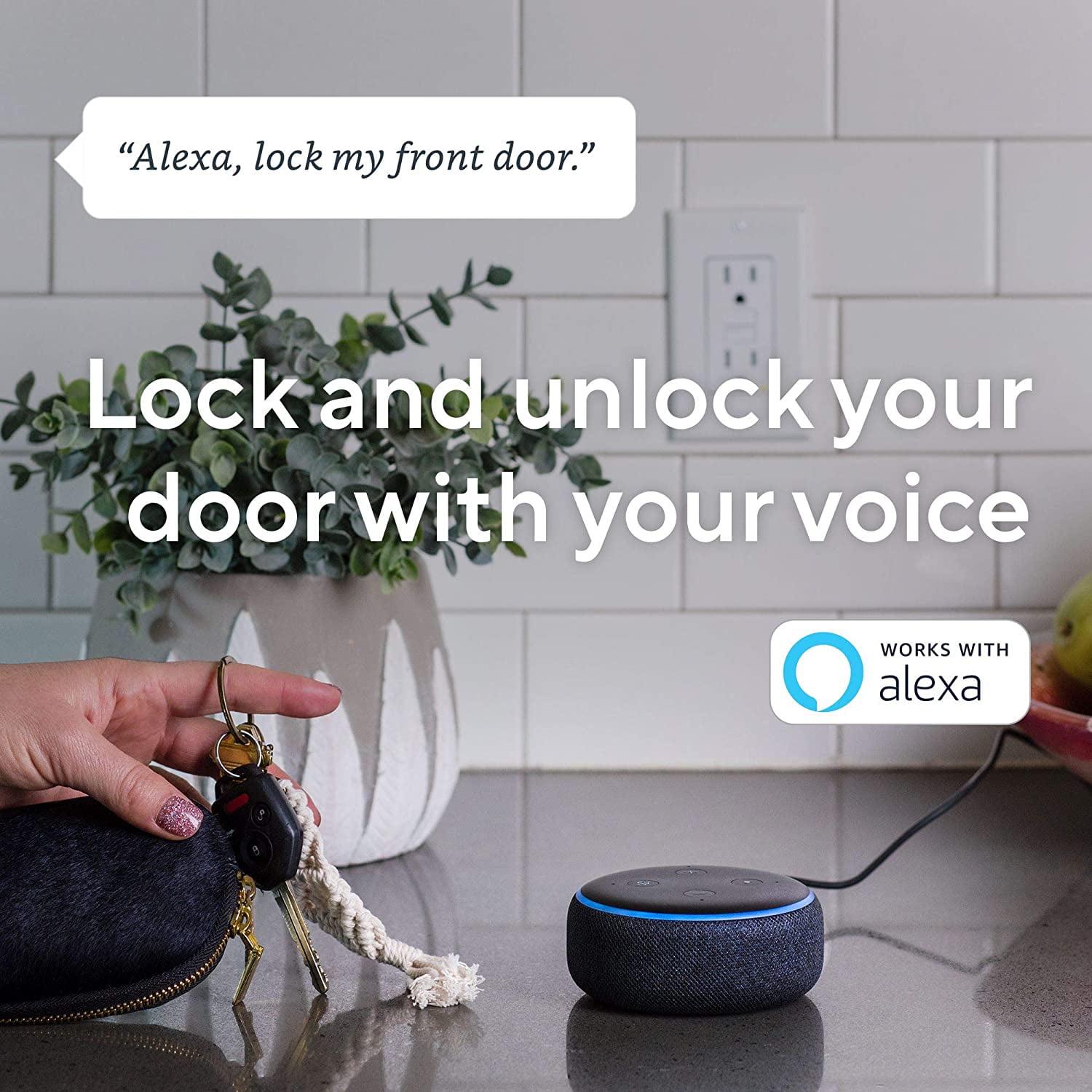 Wyze Lock WiFi & Bluetooth Enabled Smart Door Lock, Wireless & Keyless Entry, works with voice assistants, Fits on Most Deadbolts - Image 3